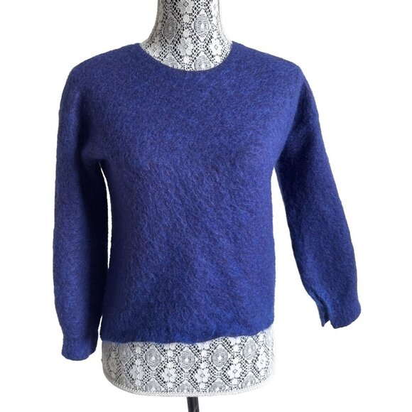 Country Road Sweater Size X Small, Crew Neck, purple & blue, mohair blend, wool - Picture 4 of 13